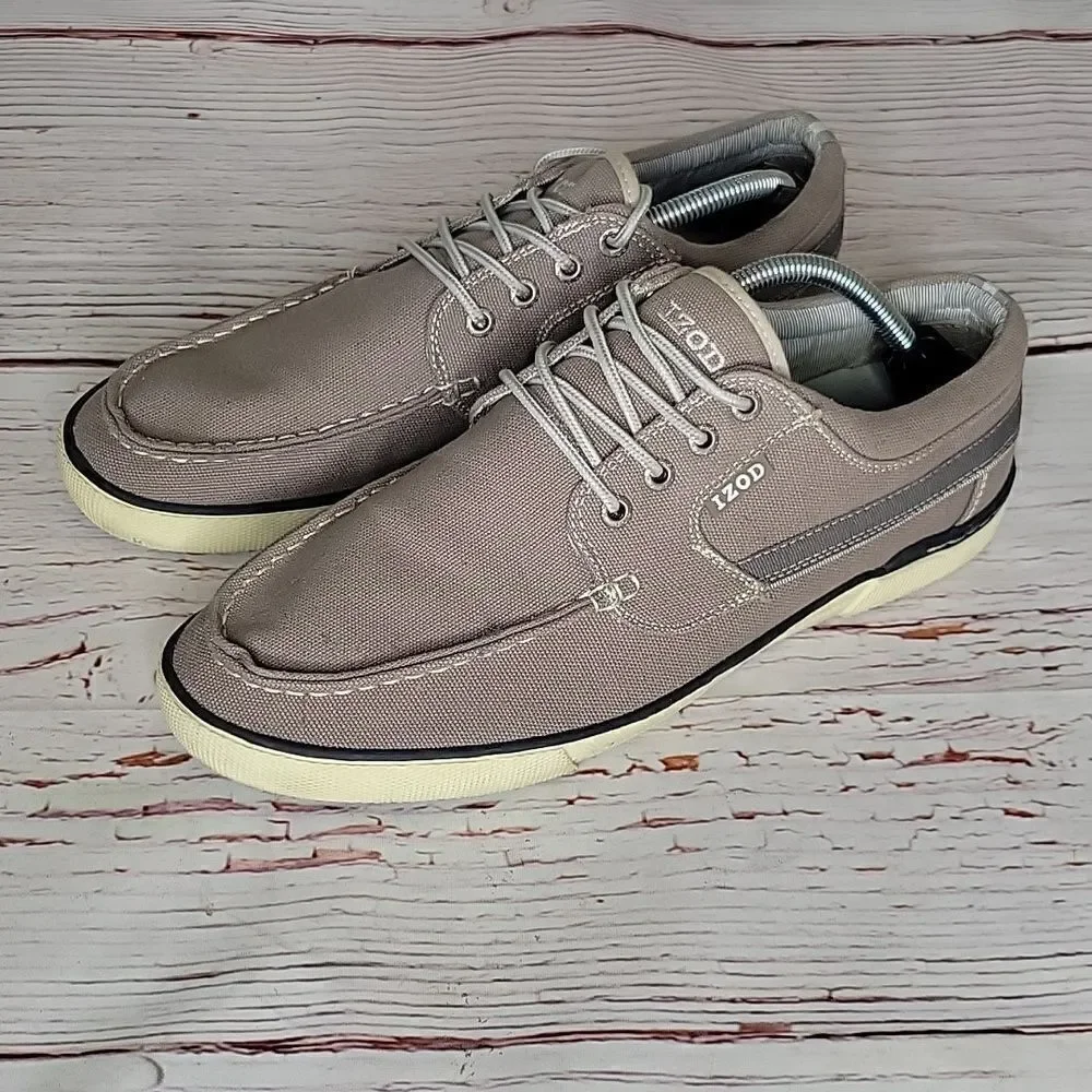 IZOD OASIS Men's Linen Taupe Casual Shoes Size 11